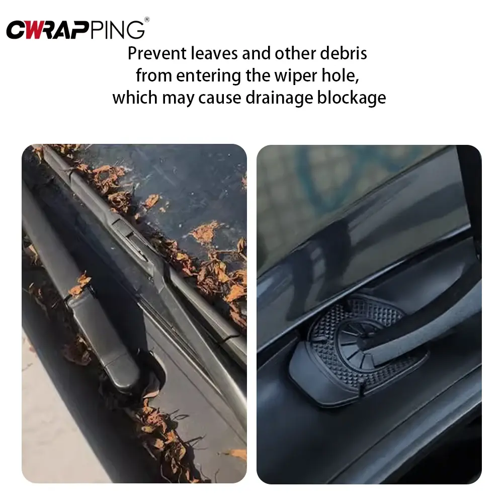 2pcs Universal Car Windshield Wiper Dustproof Cover Leaves Falling Protection Sleeve Wiper Bottom Hole Cover for Car Accessories