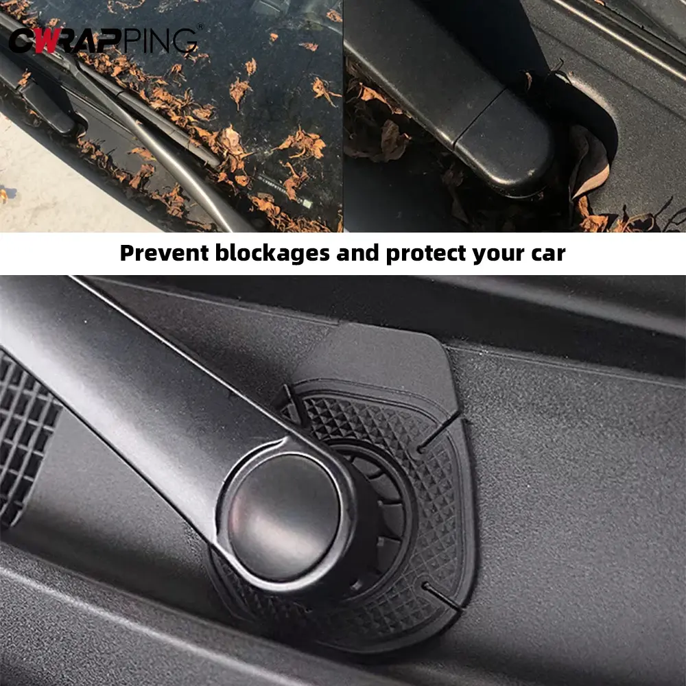 2pcs Universal Car Windshield Wiper Dustproof Cover Leaves Falling Protection Sleeve Wiper Bottom Hole Cover for Car Accessories