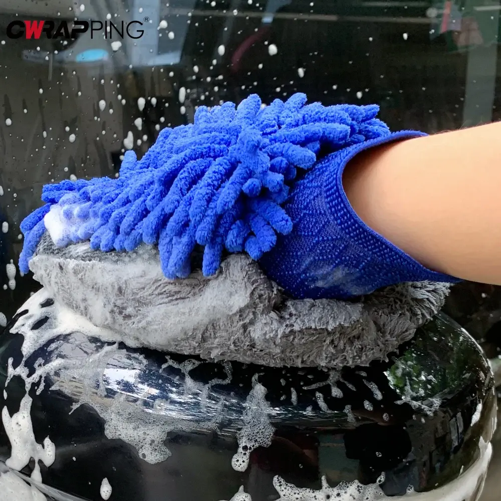 Car Wash Supplies Coral Plush Thickened Detailing Glove Double Sided  Handy Cleaning Tools Anti-scratch Glove Cars Accessories