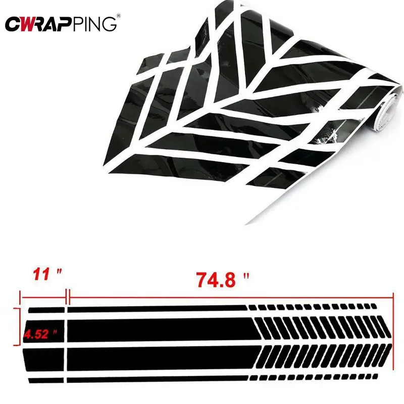 Car Waist Side Skirt Decoration Stickers Waterproof Sports Styling Vinyl Decoration Double Sided Tape Decals Auto Accessories