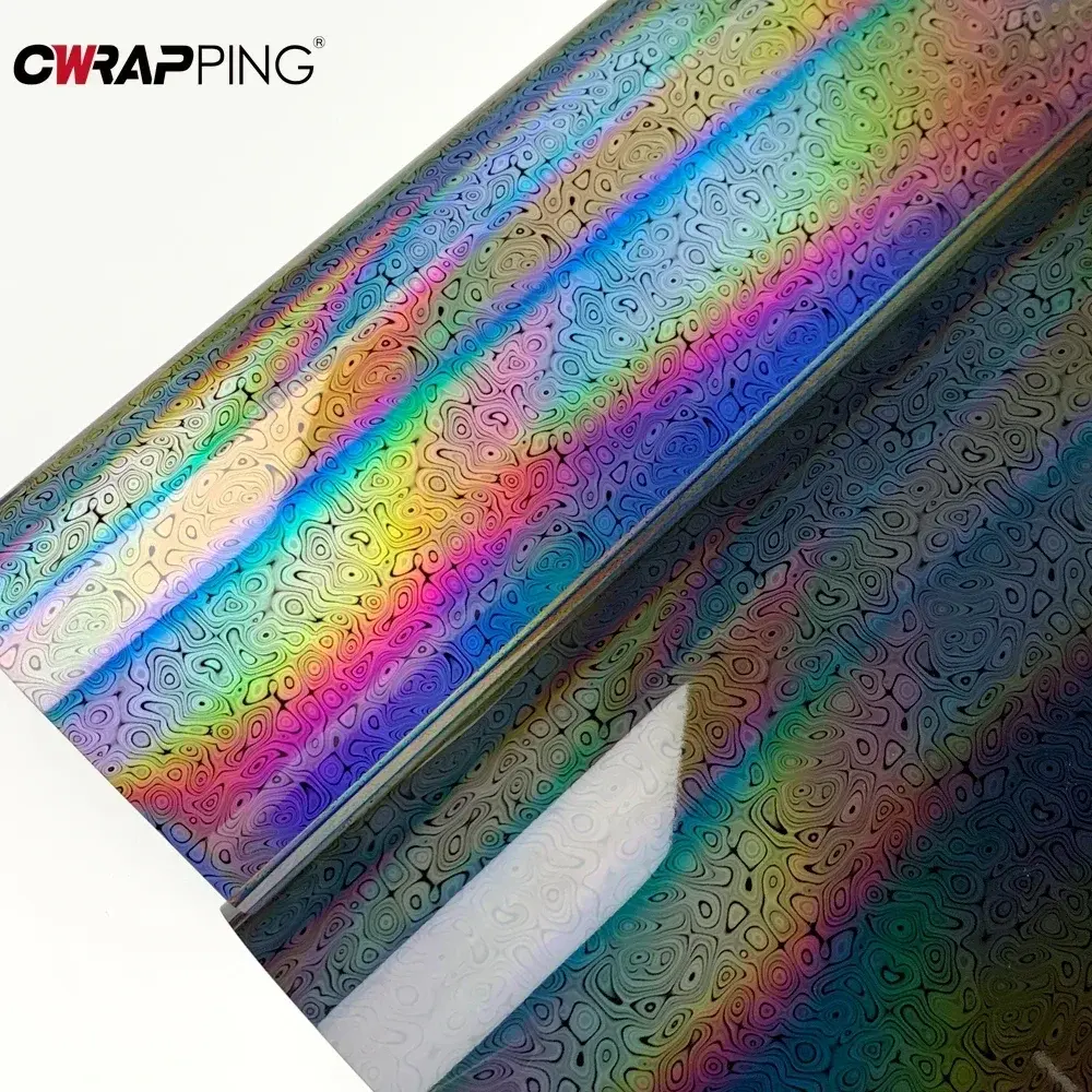Laser Car Sticker Adhesive Auto Wrapping Film Bubble Free Waterproof Color Change Film Air Release Vinyl Decals Car Accessories