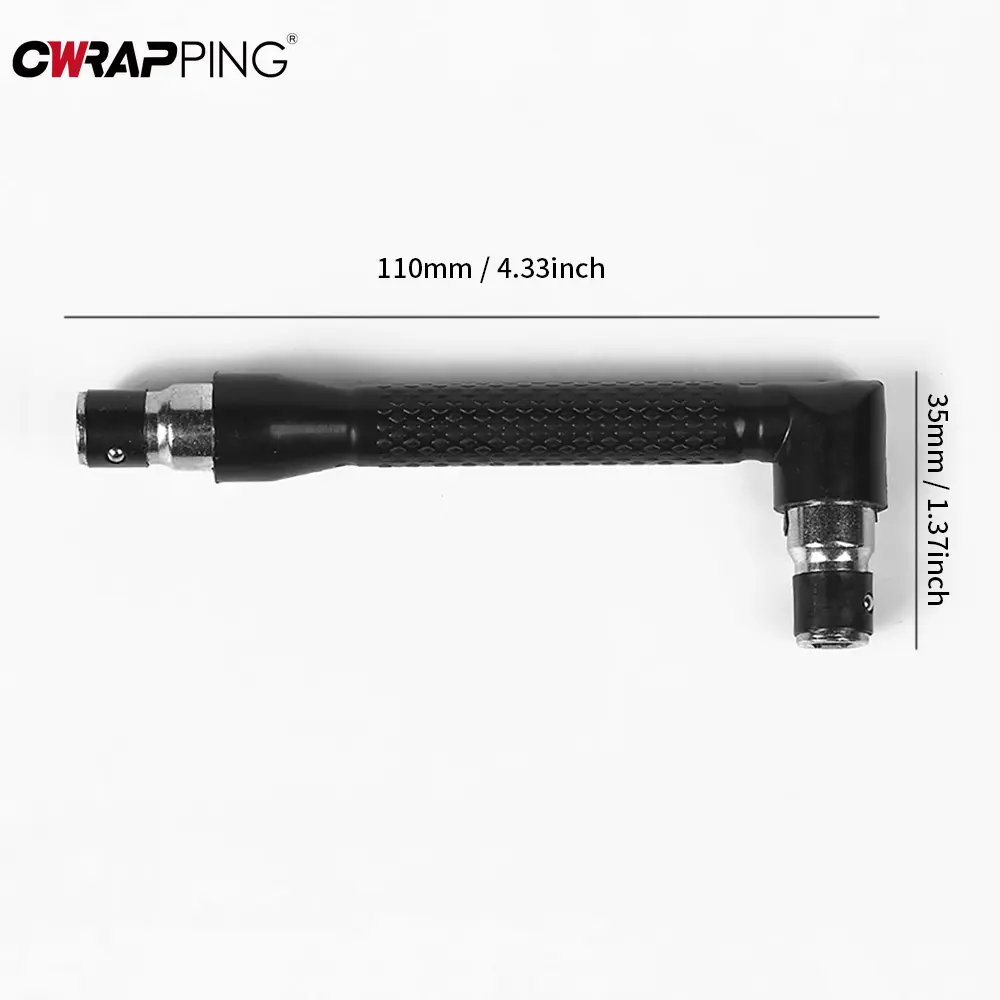 6.35mm Hexagonal Interface Automotive Tools L-type Double Head Wrench Mechanical Workshop Multi-tool Car Disassembly Repair Tool