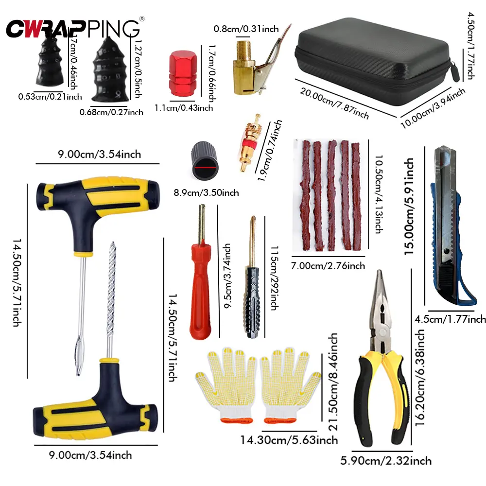 Car Tire Puncture Repair Tools Motorcycle Tyre Repair Patching Kit for Car Tire Puncture Tire Glue Strips Motorcycle Accessorie