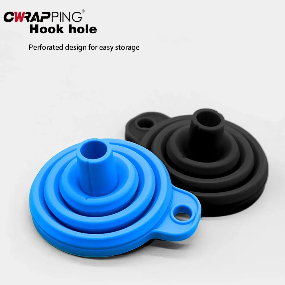 Engine Funnel Car Universal Silicone Liquid Funnel Washer Fluid Change Foldable Portable Auto Engine Oil Petrol Change Funnels