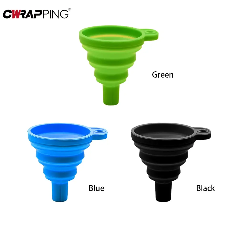 Engine Funnel Car Universal Silicone Liquid Funnel Washer Fluid Change Foldable Portable Auto Engine Oil Petrol Change Funnels