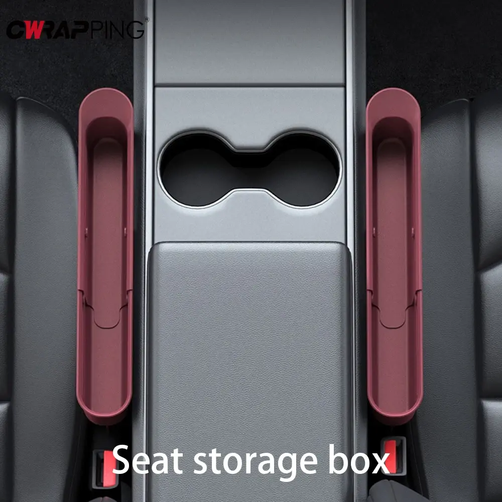 Car Seat Gap Storage Box Large Capacity Retractable Storage Box Auto Seat Gap Filled with ABS Material Cars Interior Accessories
