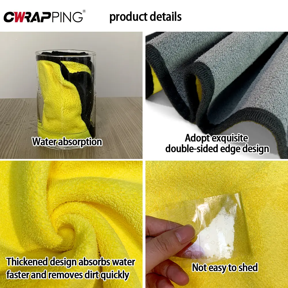 Car Cleaning Cloths Vehicle Wash Supplies Thickened Microfiber Glass Clean Towels Magic Cleaning Rag for Kitchen Car Accessorie
