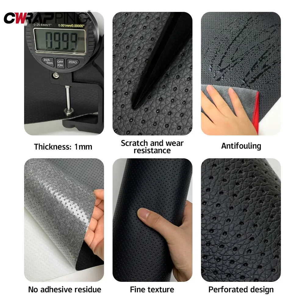 Car Wash PU Leather Breathable Perforated Self Adhesive Sofa Patches Repair Stickers Leather Seat Patches for Cars Accessories