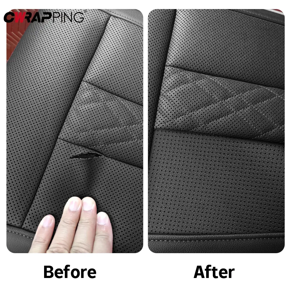 Car Wash PU Leather Breathable Perforated Self Adhesive Sofa Patches Repair Stickers Leather Seat Patches for Cars Accessories