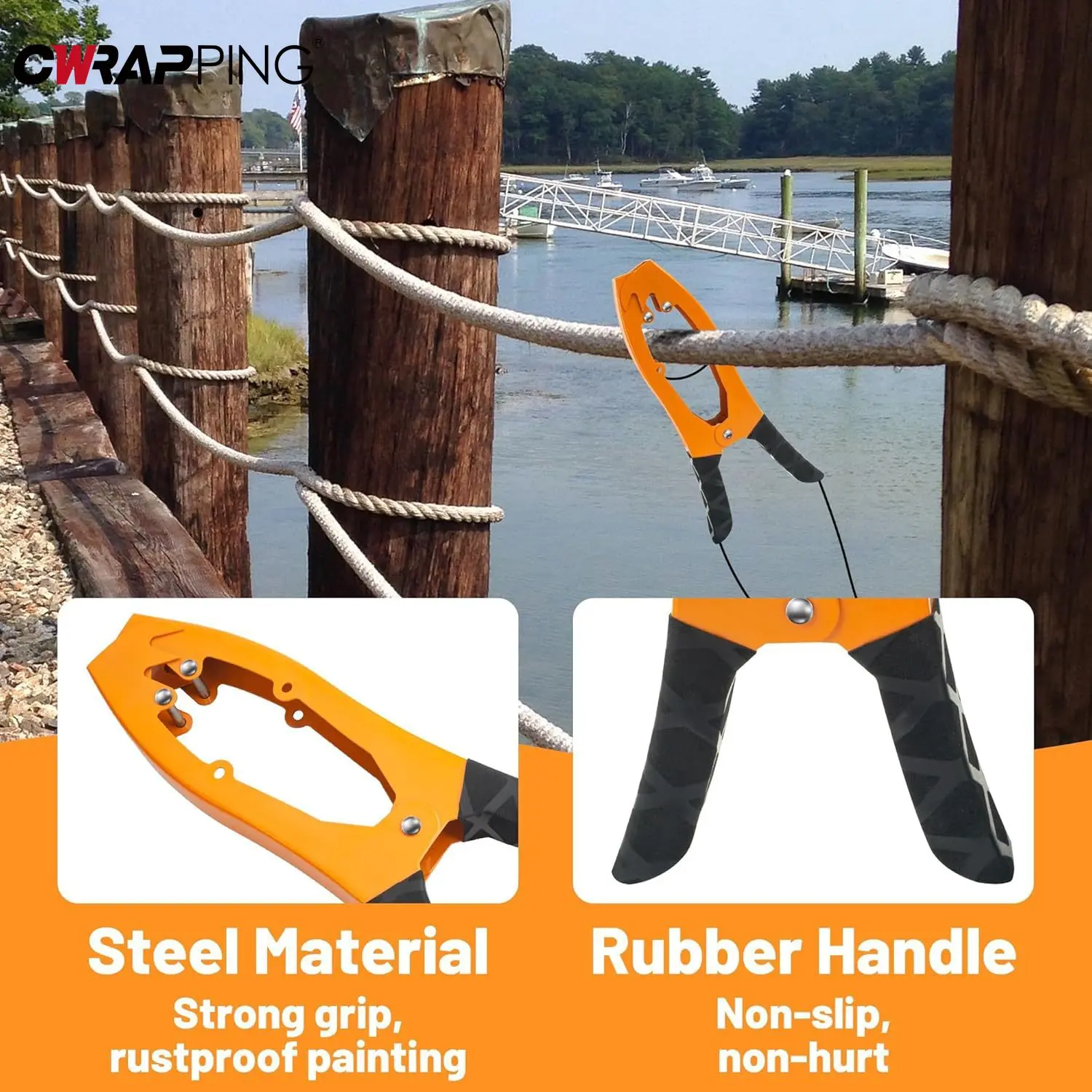 Portable Stainless Steel Kayak Grip Anchor Large Clamping Mouth Fishing Paddle Boards Water Activities Accessory