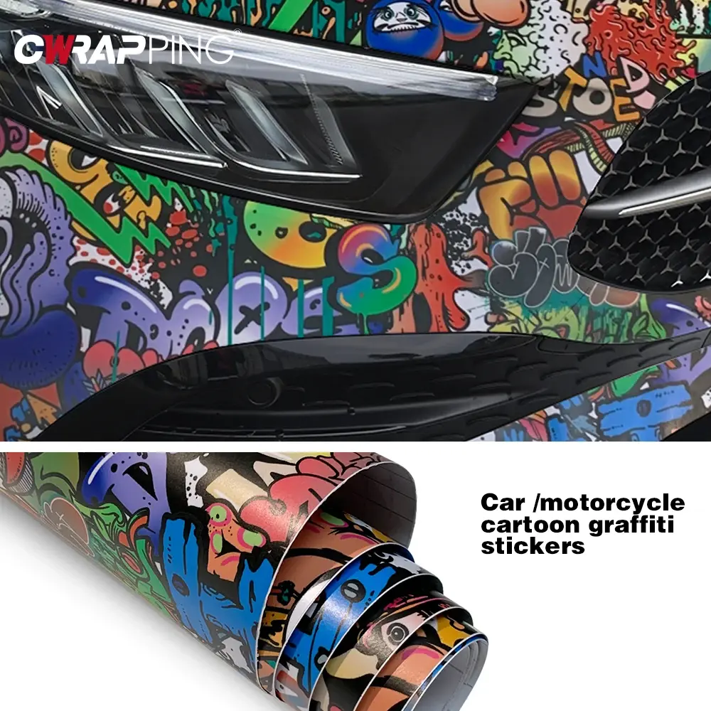 Car Stickers Graffiti Painting Film Cover Adhesive Vinyl Auto Tuning Wrap Skateboards Decals Motorcycles Sticker Car Accessories