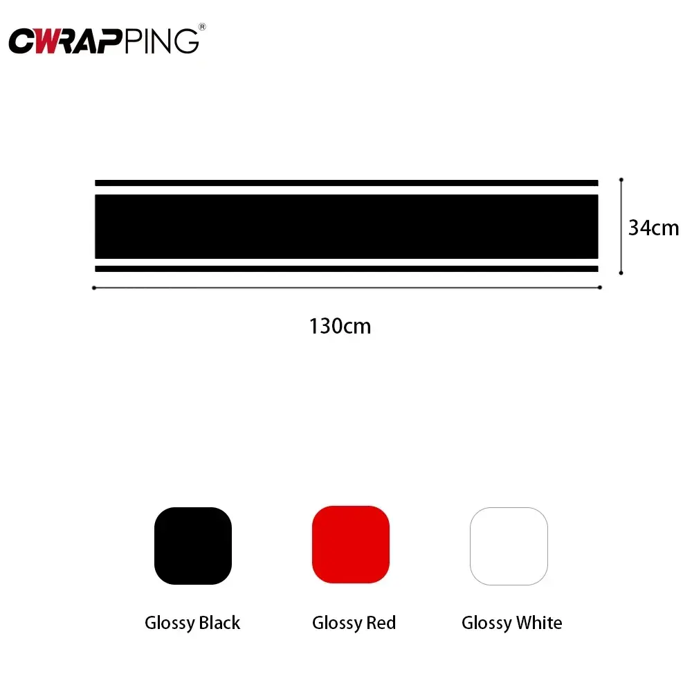 Car Sticker Auto Hood Cover Decal Classic Stripes Vinyl Wrap Hood Decoration DIY Sticker Universal Mercedes Benz BMW Accessories