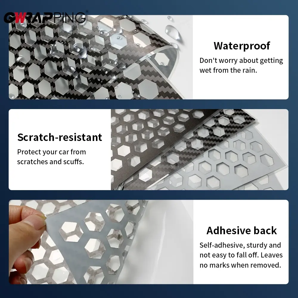 Honeycomb Car Rear Tail Light Lamp Headlights Motorcycle Stickers Car Film Cover Auto Tuning Vinyl Wrap for Vehicle Accessories