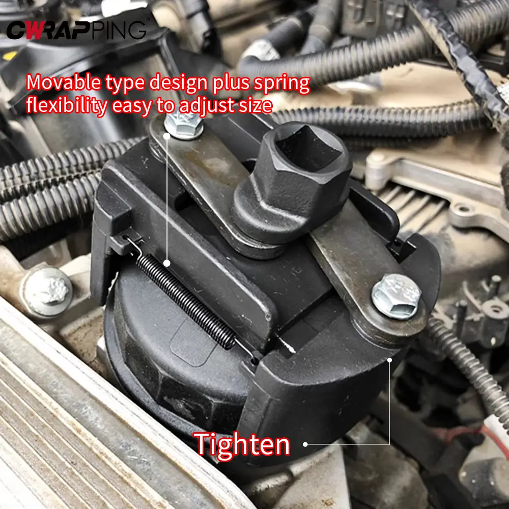 Multi-tool Oil Filter Wrench Car Disassembly Tools Cast Steel Mechanical Workshop Tool Serrated Design for 60-80mm Oil Filters