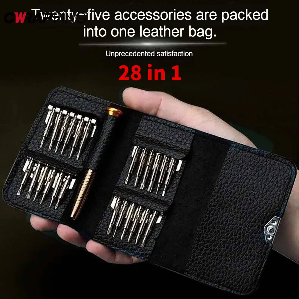 Multi- Tool Set Phone Repair Precision Screwdriver Multifunctional Tools for Mechanic 28 in 1 Complete Kit Toolbag Automotive