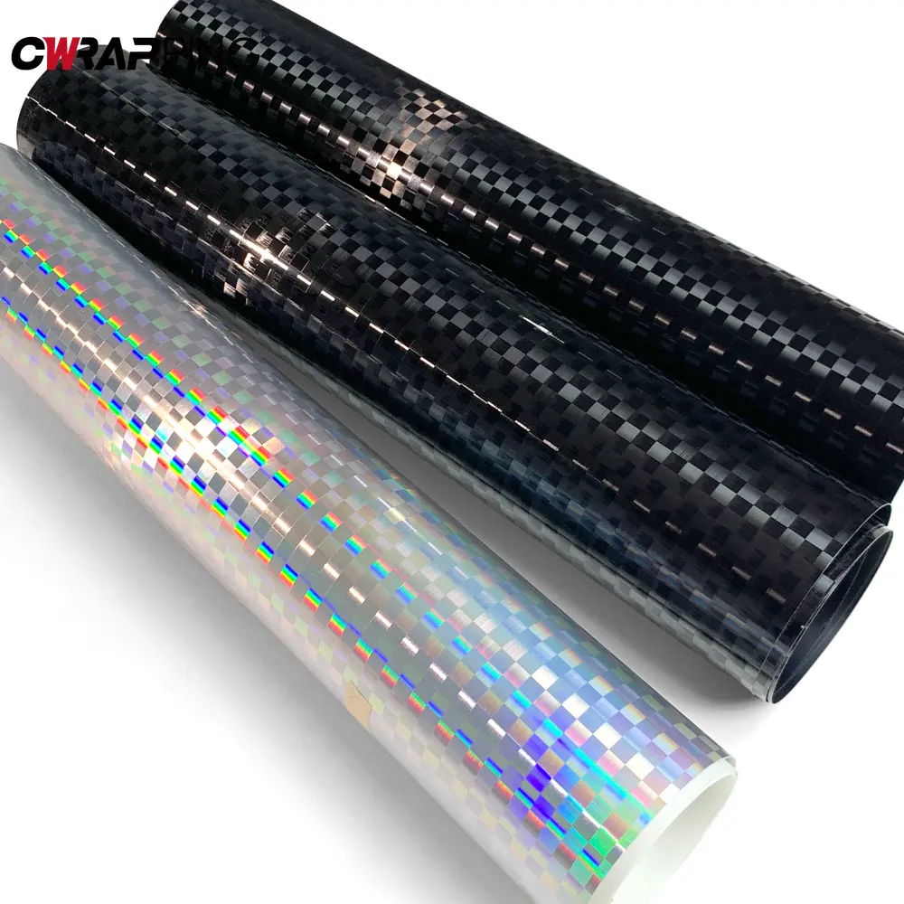 Car Adhesive Vinyl Paper Bubble Free Motorcycle Wrap Brushed Vinyl Auto Tuning Checkered Glossy Car Film Covering Accessories