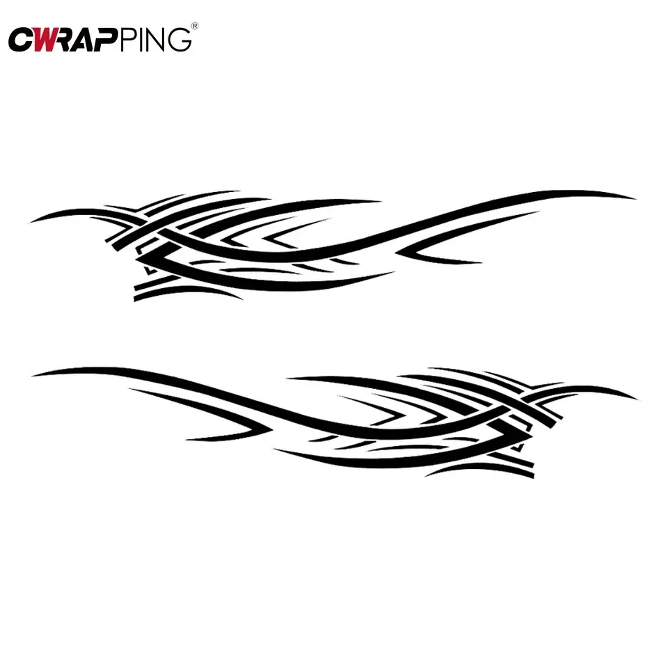 Flame Graphics Car Body Side Stickers Universal PVC Car Body Decoration Vinyl Decals for For Mercedes Benz Golf BMW Accessories