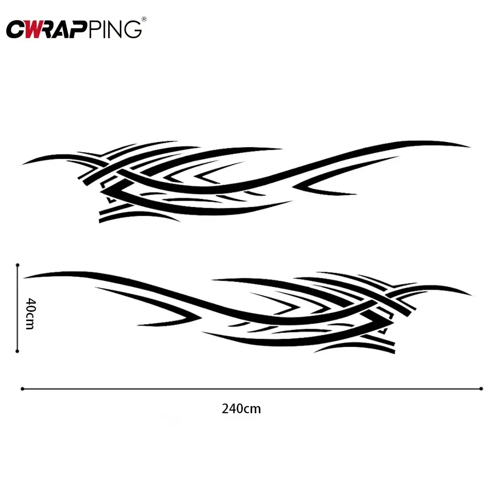 Flame Graphics Car Body Side Stickers Universal PVC Car Body Decoration Vinyl Decals for For Mercedes Benz Golf BMW Accessories