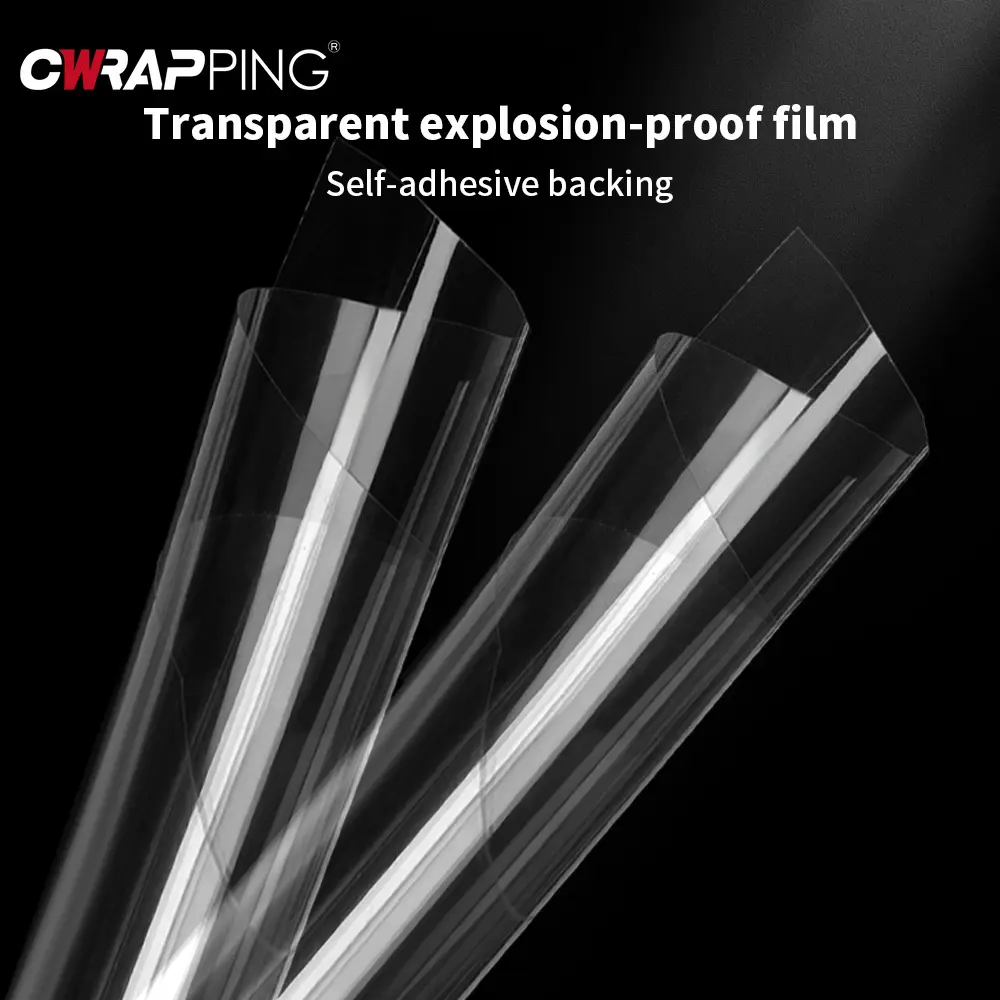 Explosion-proof Car Window Foils Transparent Car Sticker Vinyl Wrap Stickers PPF Waterproof Adhesive Vinyl for Cars Accessories