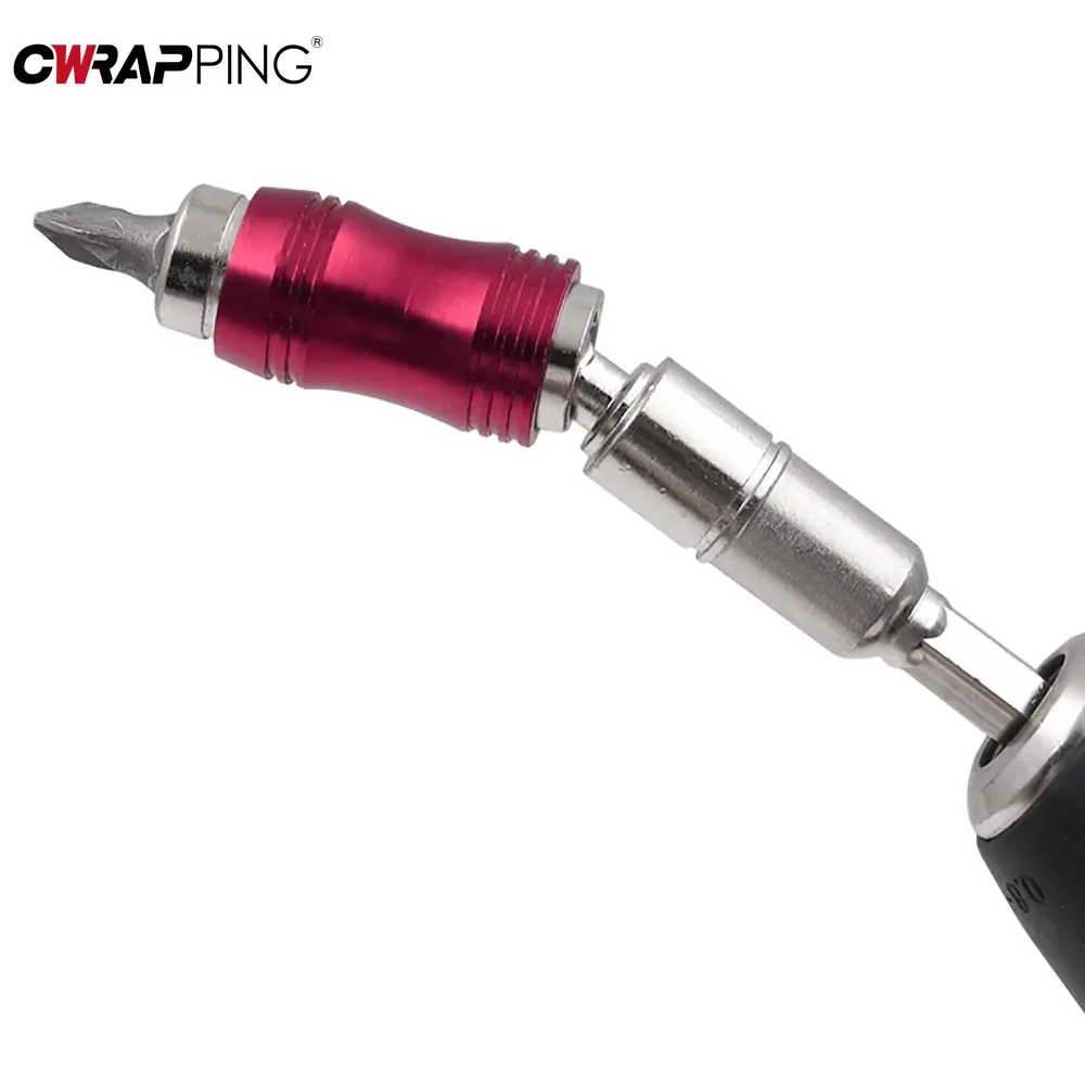 Hex Magnetic Screw Drill Bit Holder Pivoting Quick Change Drive Guide for Car Repair Narrow Spaces Magnetic Tip Screwdriver Tool
