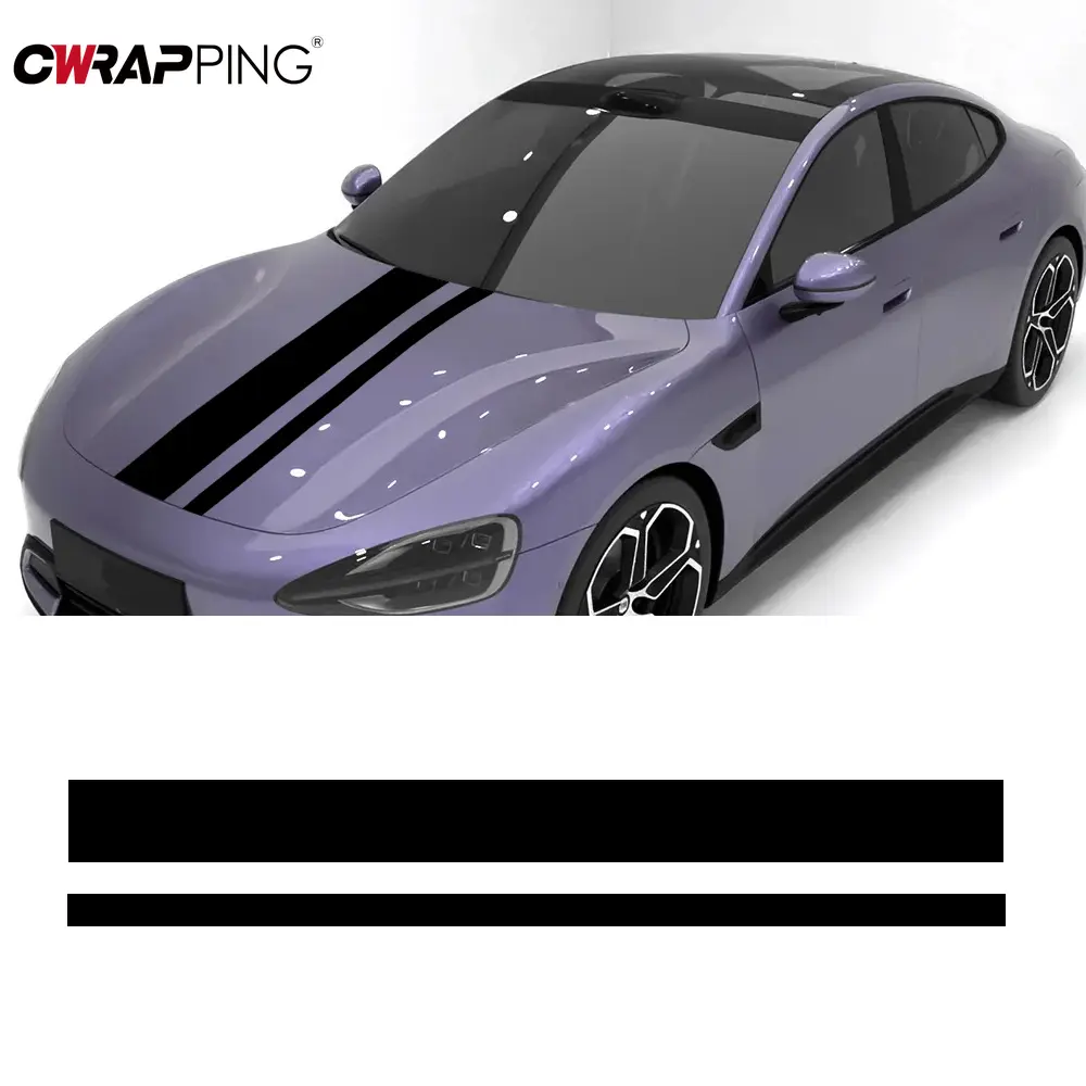 Engine Hood Vinyl Wrap Waterproof Decor Decals Car Waist Side Skirt Decoration Stickers Sports Styling Film for Car Accessories