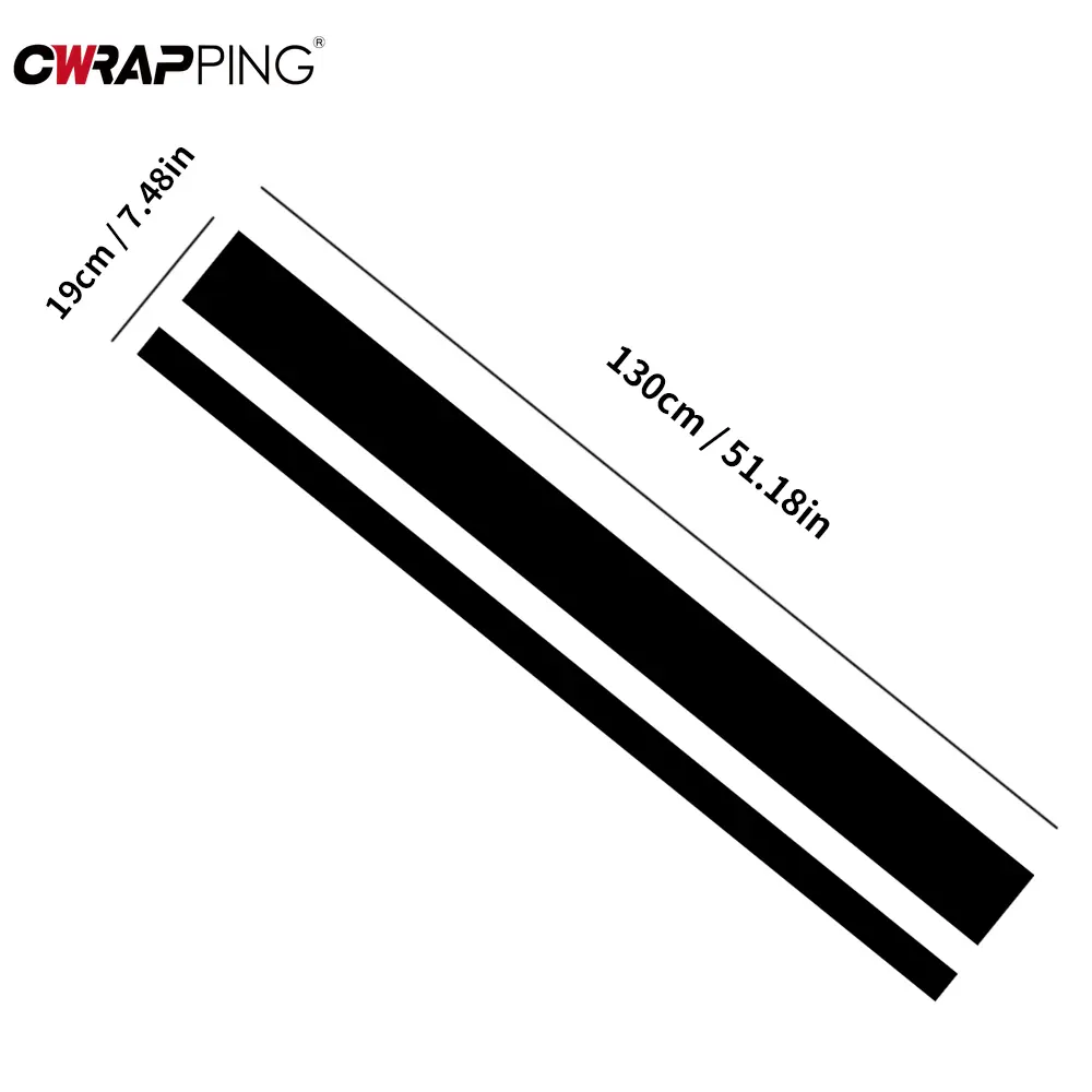 Engine Hood Vinyl Wrap Waterproof Decor Decals Car Waist Side Skirt Decoration Stickers Sports Styling Film for Car Accessories