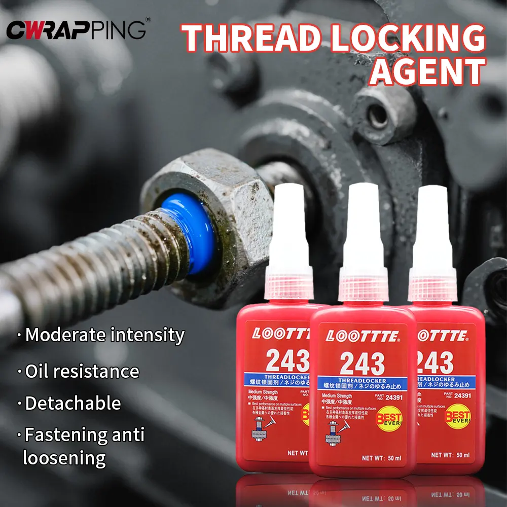 Threadlocker High Strength Threadlocker Impact Resistance Anaerobic Threadlocker Adhesive Caulk Adhesives Sealer Hardware 50ml