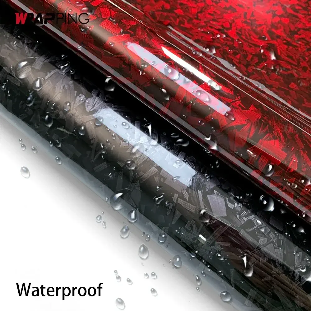 Car Stickers Flower Carbon Fiber Black Sticker DIY Film Vinyl Wrap Forged Carbon Fiber Film Vinyl Wrap Film Car Accessories
