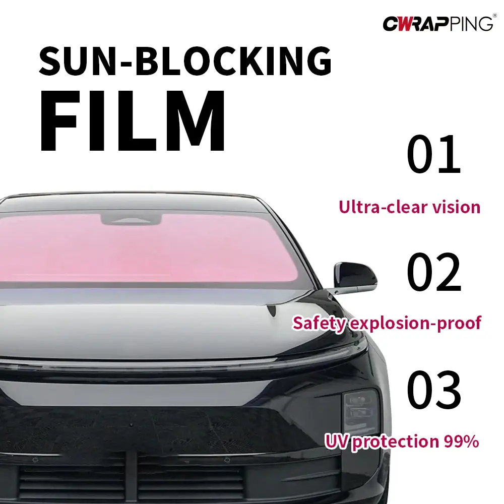 Car Sticker 78% VLT Ghost Rose Vinyl Auto Window Tint Film Chameleon UV Blocking Glass Sticker IR 75% Universal Car Accessories