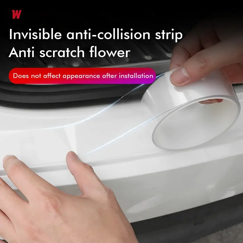 Car Transparent Stickers Door Edge Protector Film Anti Scratch Universal Car Door Sill Film Auto Bumper Threshold Guard Stickers