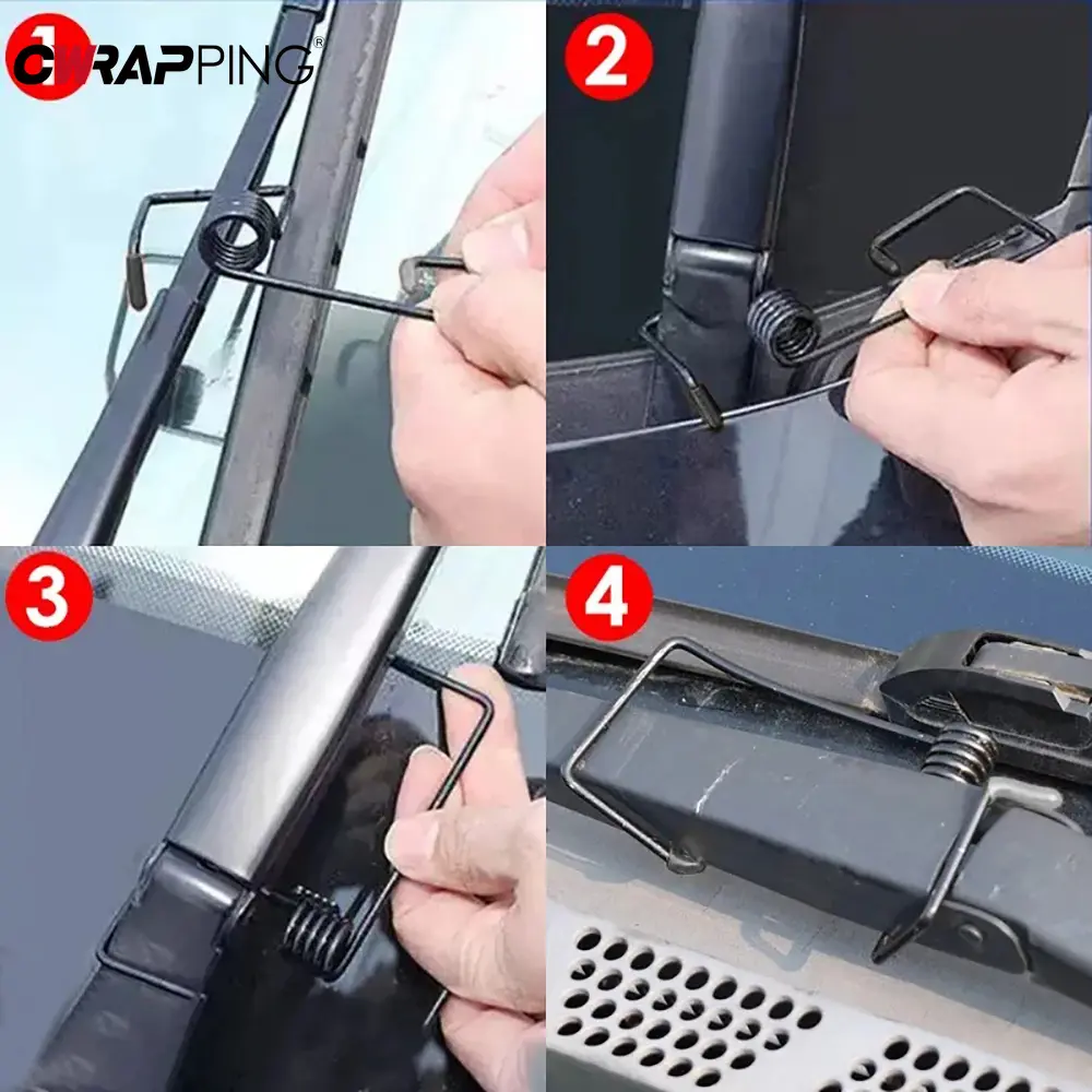 Car Wiper Booster Spring Arms Alloy Rubber Windscreen Wipers Spring Universal Intelligent Arm Booster Protective Cover Auto Tool