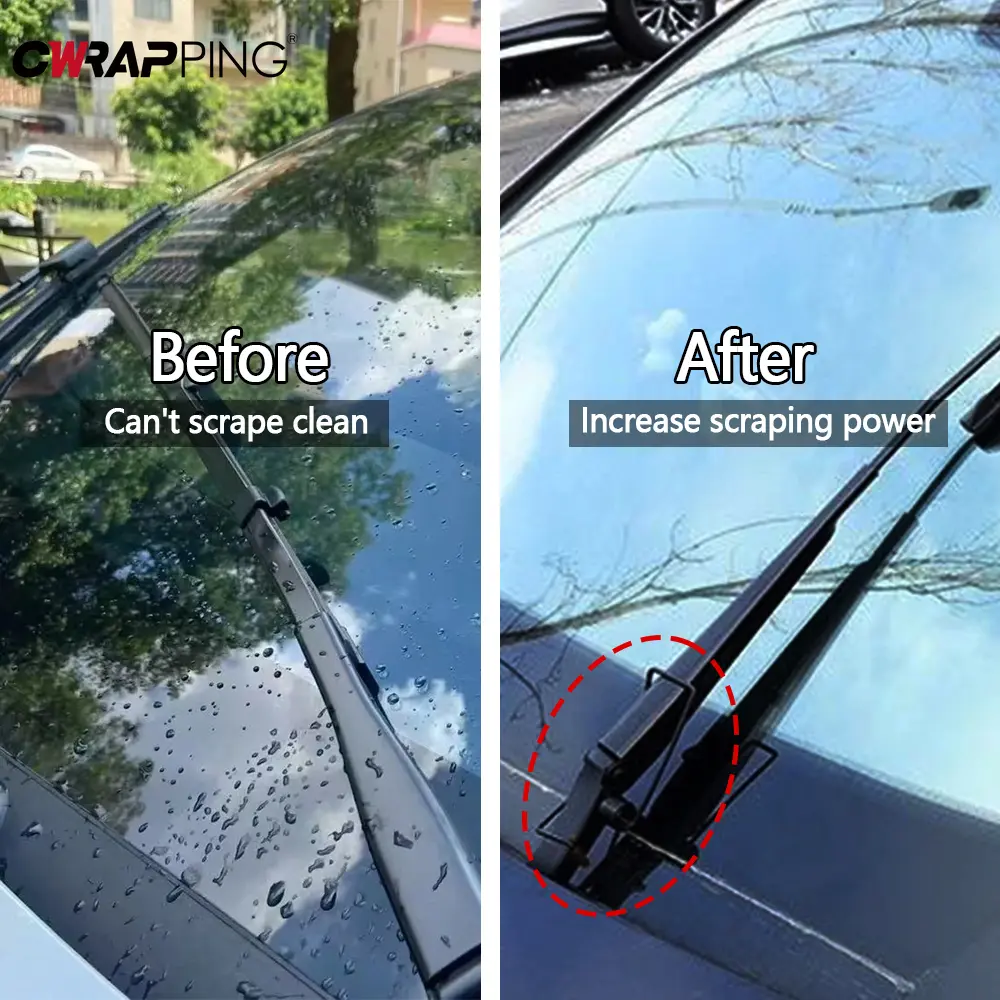 Car Wiper Booster Spring Arms Alloy Rubber Windscreen Wipers Spring Universal Intelligent Arm Booster Protective Cover Auto Tool