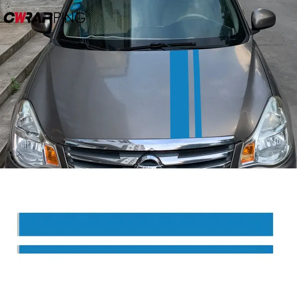 1PC Car Hood Bonnet Stickers Waterproof Self-adhesive Vinyl Decoration DIY Sided Tape Decals Universal Auto Tuning Accessories