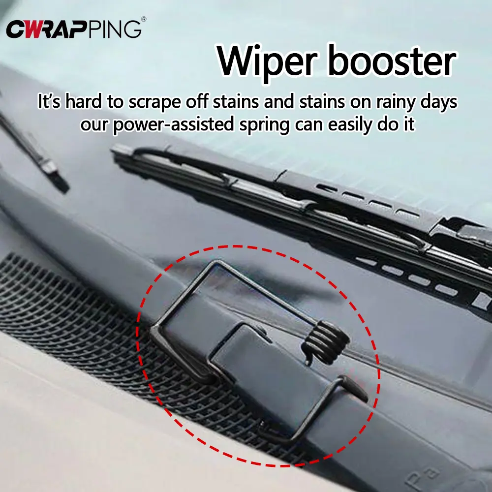 Car Wiper Booster Spring Arms Alloy Rubber Windscreen Wipers Spring Universal Intelligent Arm Booster Protective Cover Auto Tool