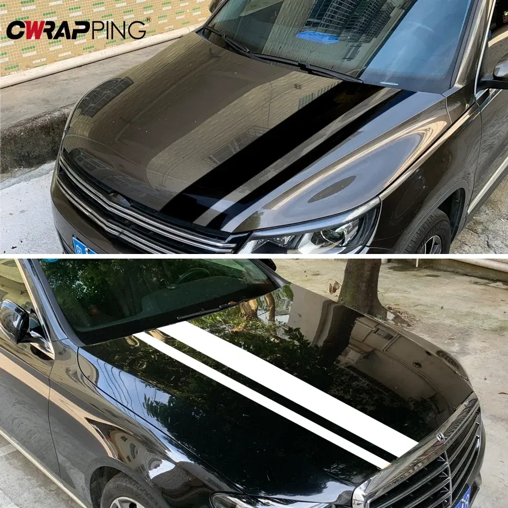 1PC Car Hood Bonnet Stickers Waterproof Self-adhesive Vinyl Decoration DIY Sided Tape Decals Universal Auto Tuning Accessories