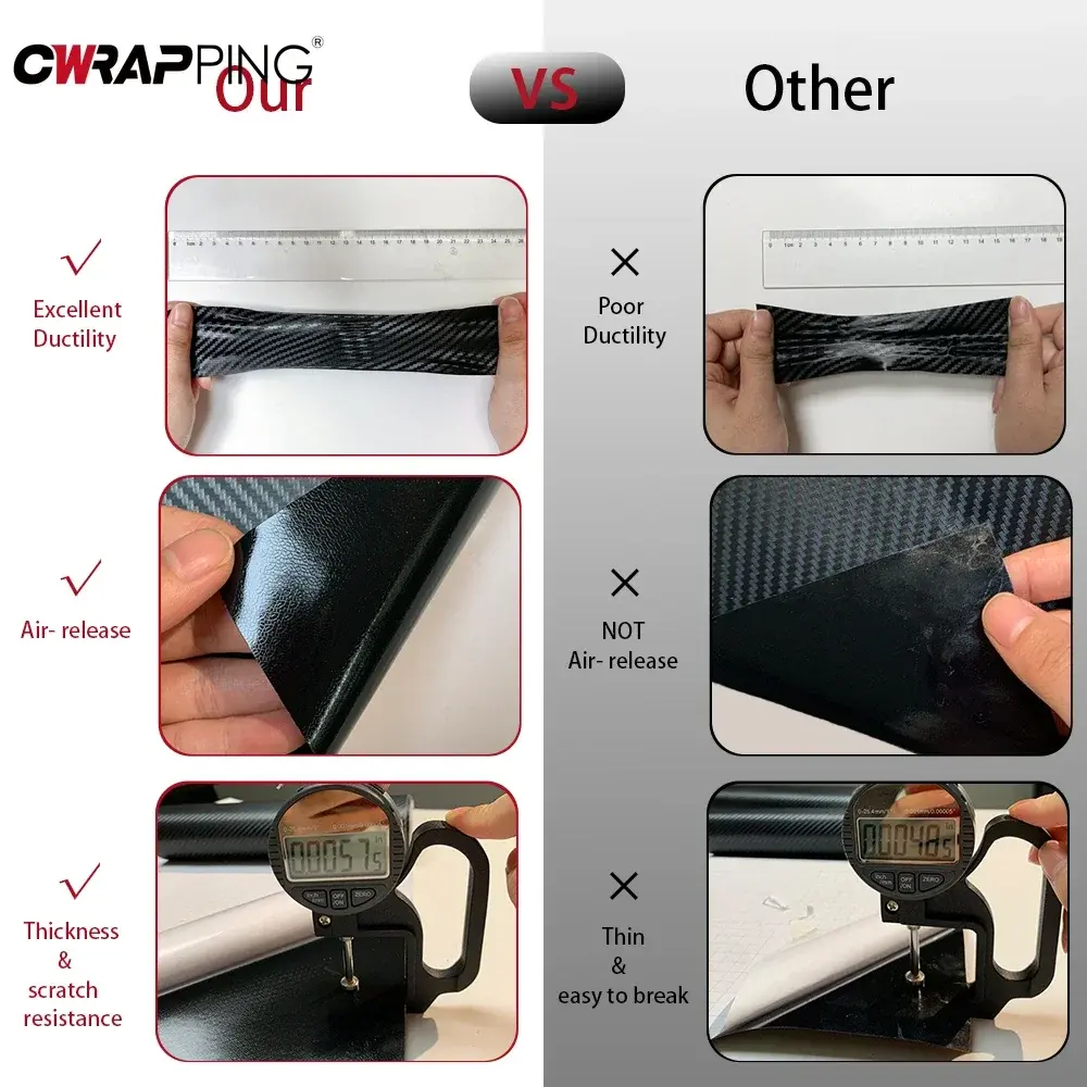 Car Stickers Carbon Fiber Waterproof DIY Cars Protection Film Paste Protector Strip Auto Door Sill Side Mirror Anti Scratch Tape