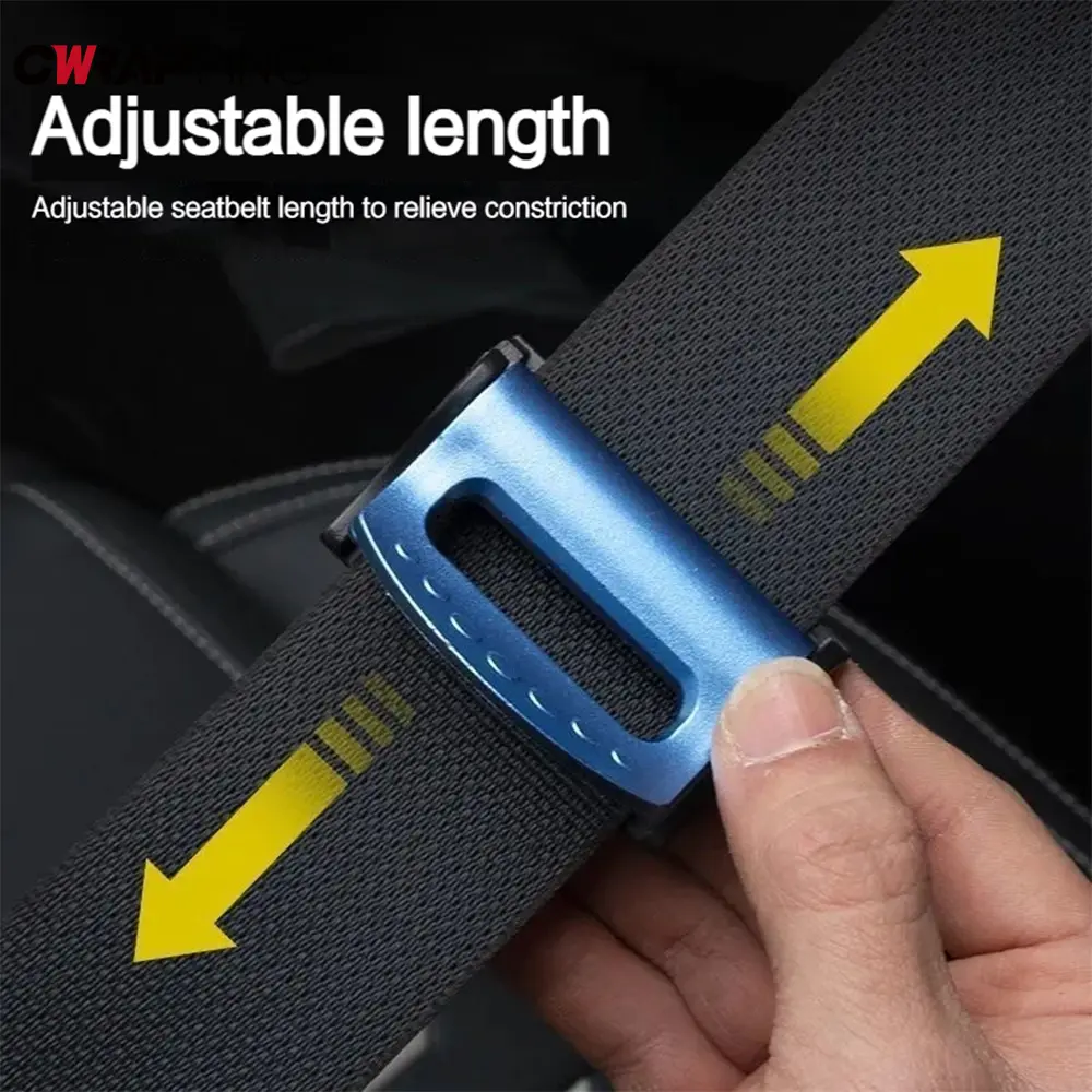 2Pcs Car Adjustable Seat Belt Limiter Car Accessories for Interior Spare Parts Suitable for 60mm Safety Belts Seatbelt Buckle