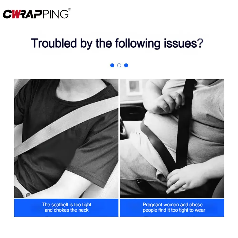 2Pcs Car Adjustable Seat Belt Limiter Car Accessories for Interior Spare Parts Suitable for 60mm Safety Belts Seatbelt Buckle