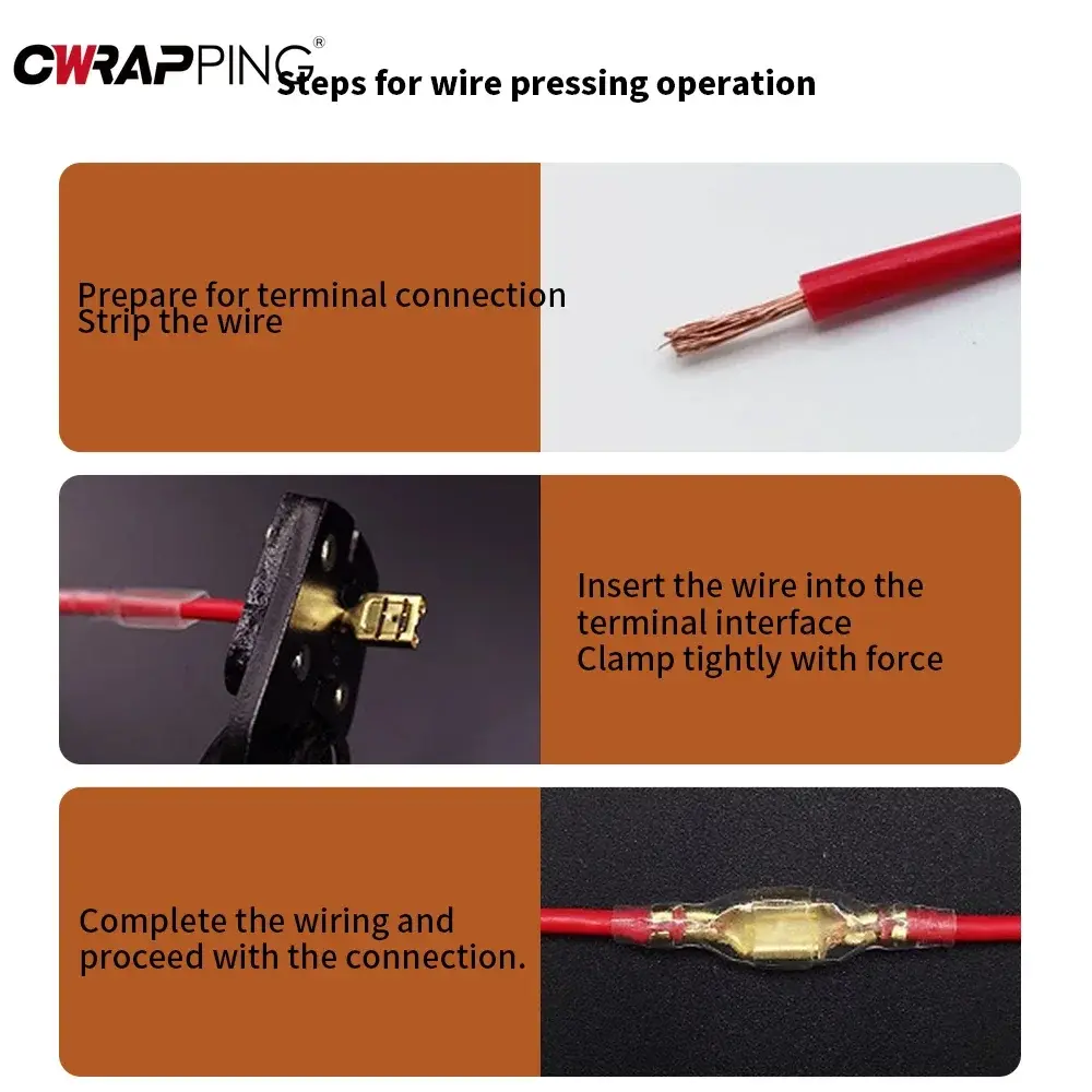 Ratcheting Terminal Wire Crimping Plier SN-58B Connectors with Spring Insertion Open Barrel Cimper Jaw Wire Tools for Car Home