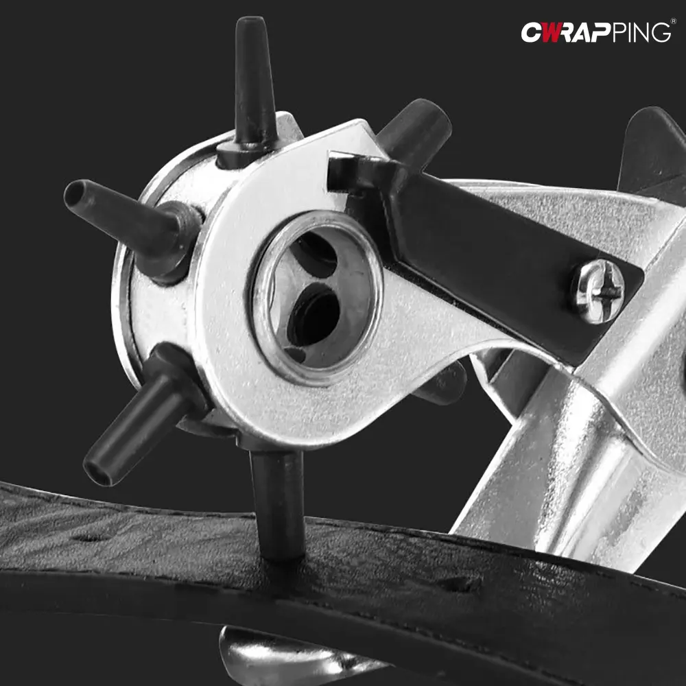 Leather Punch Multifunctional Punching Pliers for Bags Shoes Belts Paper Puncher Hole Positioning Adjustable Leather Craft Tools