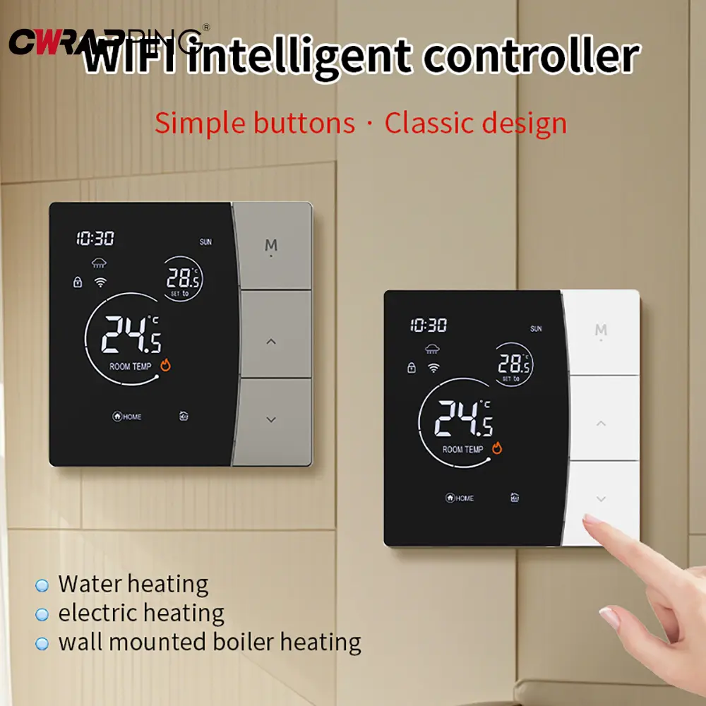 Smart WiFi Thermostat Backlight Child Lock for Water Floor Heating Home Apartment Villa Intelligent Temperature Control System