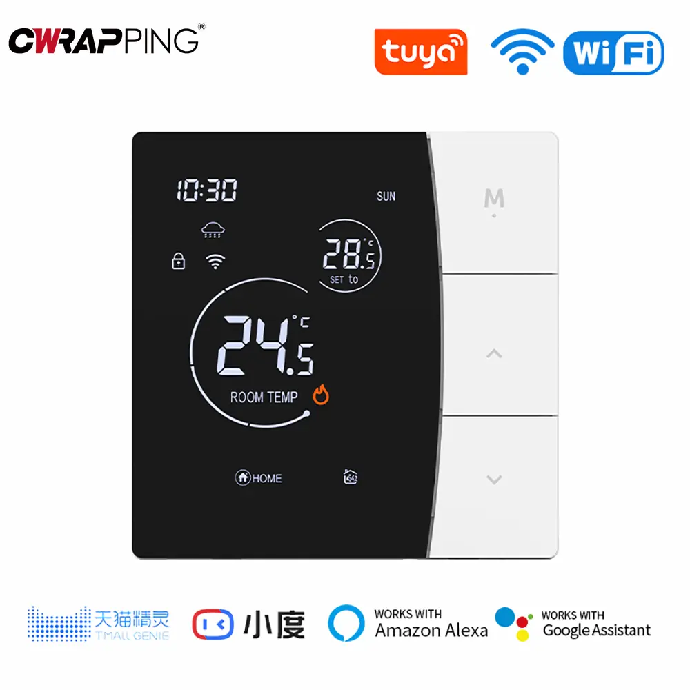 Smart WiFi Thermostat Backlight Child Lock for Water Floor Heating Home Apartment Villa Intelligent Temperature Control System