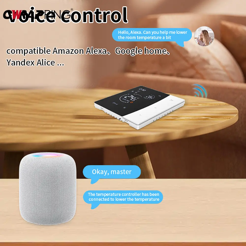 Smart WiFi Thermostat Backlight Child Lock for Water Floor Heating Home Apartment Villa Intelligent Temperature Control System