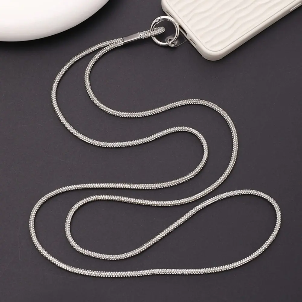 Luxury Rhinestone Phone Lanyard Glitter Crystal Phone Case Anti-Loss Hanging Ornaments Strap Keychain