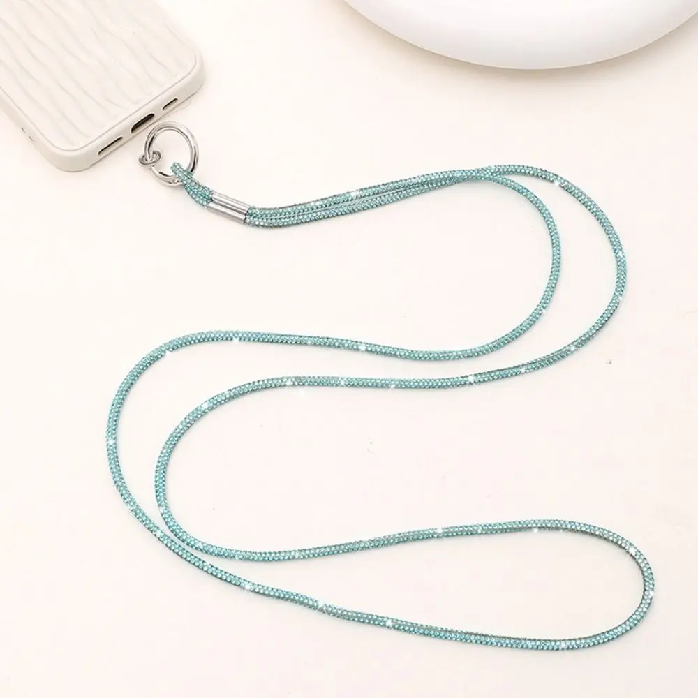 Luxury Rhinestone Phone Lanyard Glitter Crystal Phone Case Anti-Loss Hanging Ornaments Strap Keychain