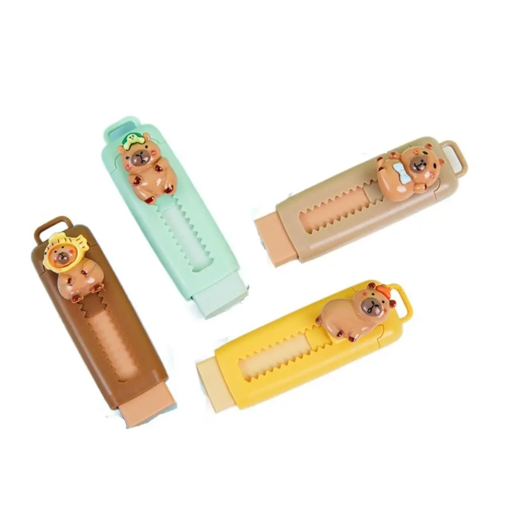 1PC Push Pull Capybara Eraser Cute Soft 4B School Supplies Mess Free Sketch Stationary Student