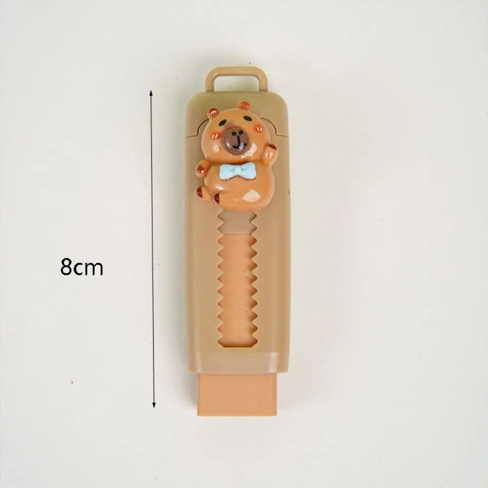 1PC Push Pull Capybara Eraser Cute Soft 4B School Supplies Mess Free Sketch Stationary Student