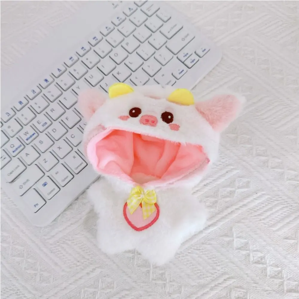 10cm Doll Clothes Multicolor Plush Cartoon Animal Jumpsuits Changing Dressing Game Replacement Outfit Hairy One-piece Garment