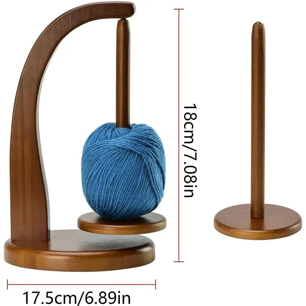 Yarn Holder for Crochet Accessories Wooden Yarn Spinner Rotatable Magnetic Levitation Yarn Ball Storage
