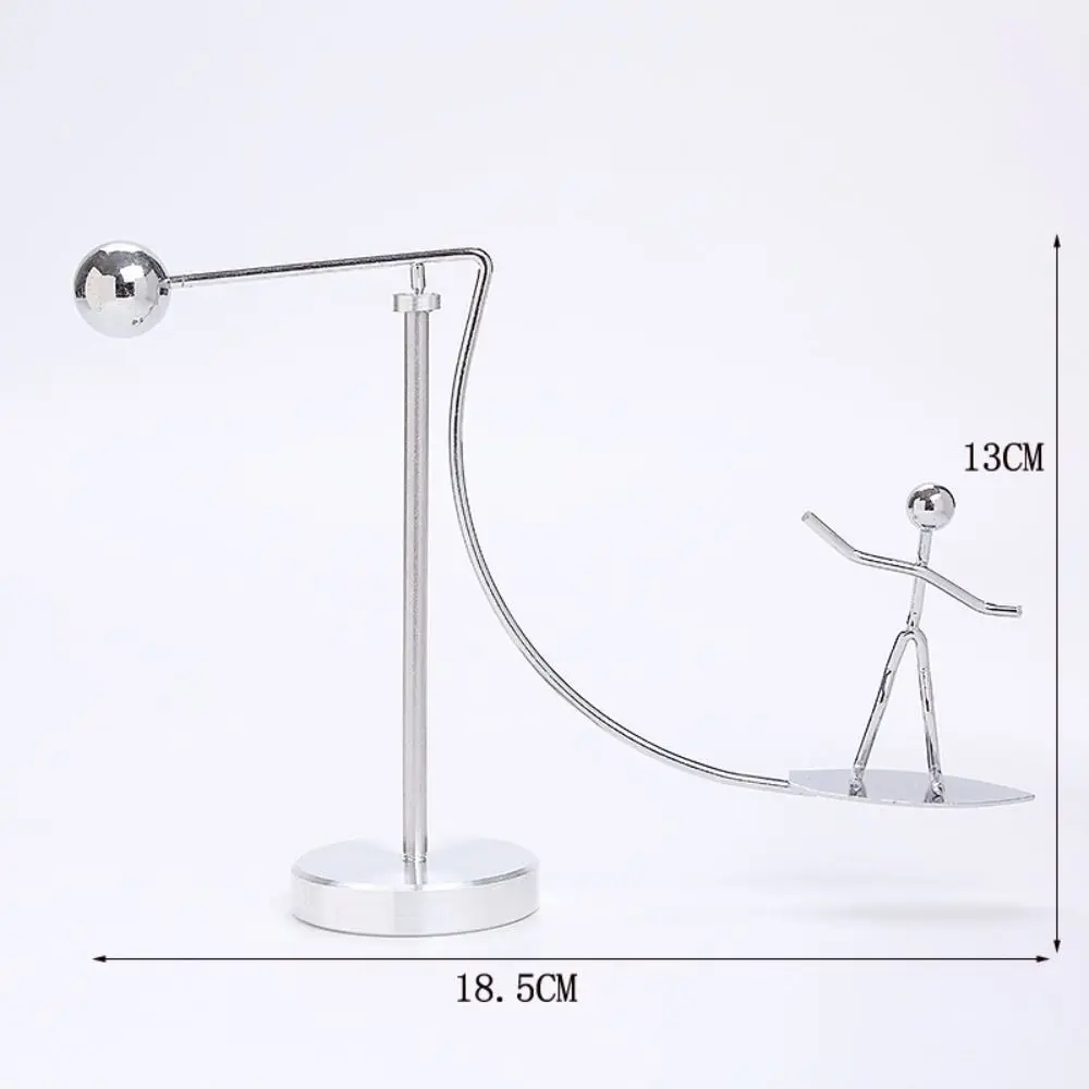 Stainless Steel Balance Ball Toy Creative Pendulum Cradle Iron Man Ornaments Decompression Desk Toy Early Education Tools Gifts